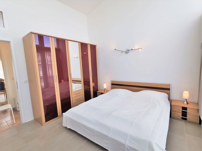 Ferienwohnung in Börgerende - Appartement 3 - Sunshine - Schlafzimmer mit Nordblick