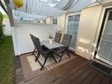 Ferienhaus in Gr&ouml;mitz - M&uuml;ller - &Uuml;berdachte Terrasse
