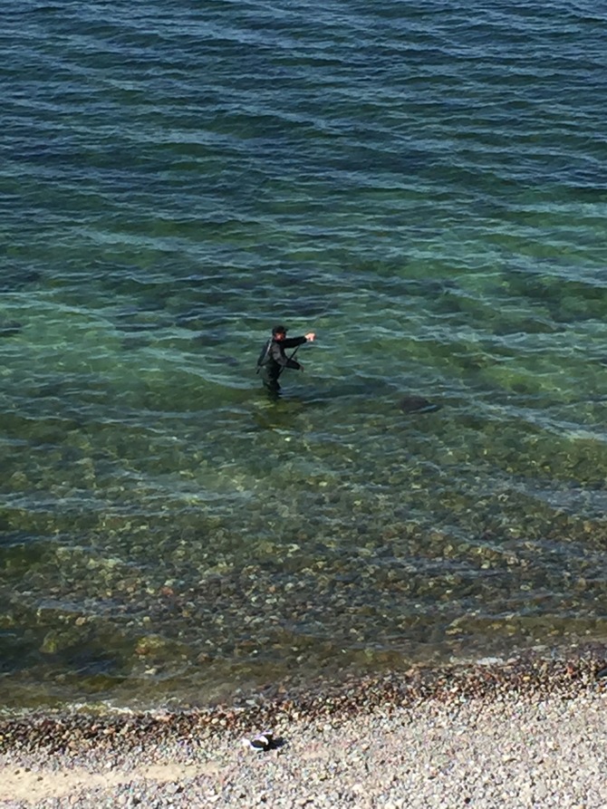 Ferienwohnung in Ostseebad Nienhagen - Seewolf - Angler am Strand