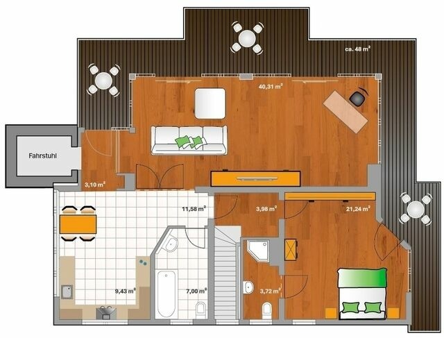 Ferienwohnung in Neustadt - ancora Marina Haus 2 Penthouse - Bild 8 Ferienwohnung in Neustadt - ancora Marina Haus 2 Penthouse - Bild 8
