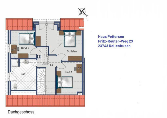 Ferienhaus in Kellenhusen - Petterson - Grundriss OG