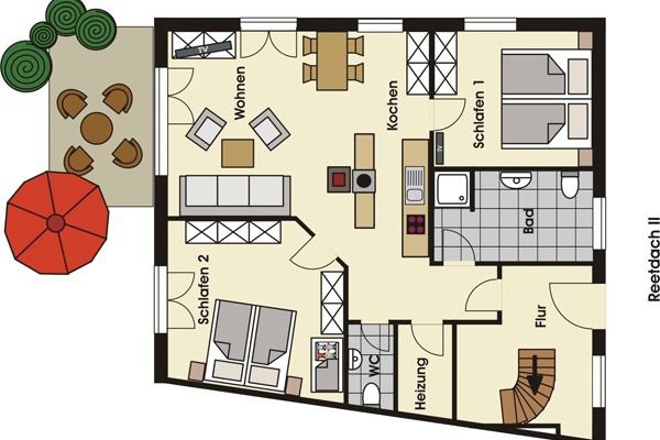 Ferienwohnung in Ostseeheilbad Zingst - Ostseebrise / Reetdach 2 - Bild 7