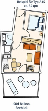 Ferienwohnung in Grömitz - STRANDIDYLL, 23 - Typ A1S - Bild 19