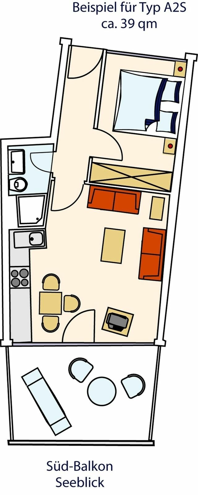 Ferienwohnung in Gr&ouml;mitz - STRANDIDYLL, 12 - Typ A2S - Bild 14
