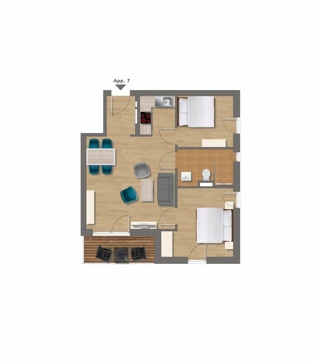 Ferienwohnung in K&uuml;hlungsborn - 10119- Villa Camenia, WE 7 - Bild 12