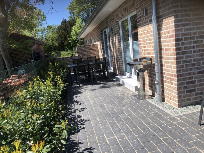 Ferienhaus in Fehmarn OT Gammendorf - Feriendomizil SeeSand 2 - gem&uuml;tliche Terrasse